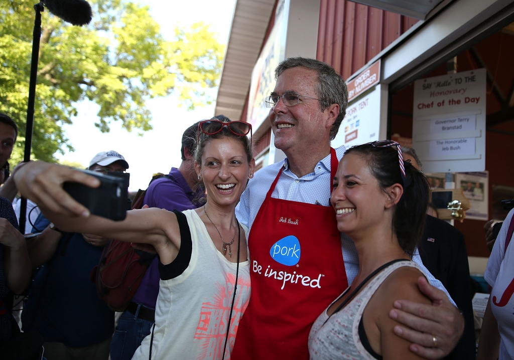 Jeb Bush — king of the campaign trail selfie