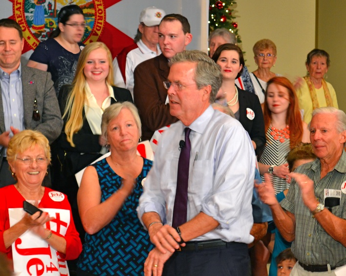 Jeb Bush spoke to a packed house in Ocala