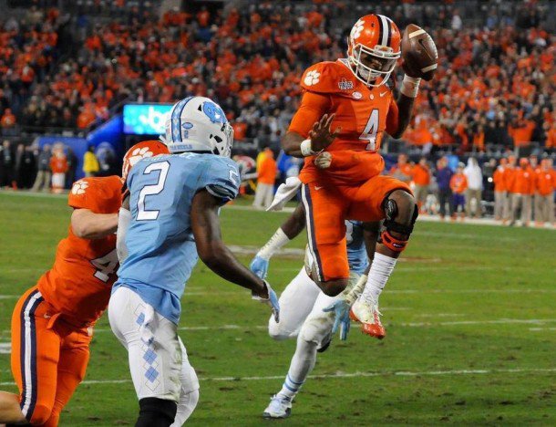 Clemson Tigers Escape UNC Tar Heels 45-37 To Win ACC Title Seal Spot In Playoff