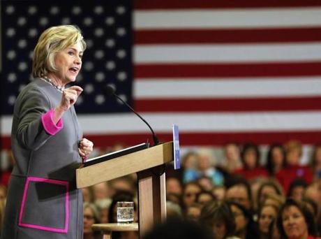 Democratic presidential candidate Hillary Clinton spoke to students and faculty at the Southern New Hampshire University