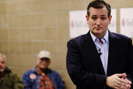 U.S. Sen. Ted Cruz campaigns in Sioux City Iowa Friday Nov. 20 2015 at Briar Cliff University a private Catholic school