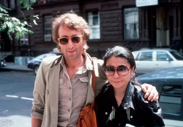 John Lennon and his wife Yoko Ono arrive at The Hit Factory a recording studio in New York City in this Aug. 22 1980