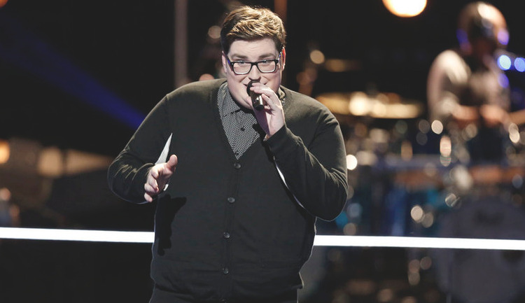 Jordan Smith performs during the battle round on The Voice. NBC