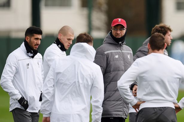 Jurgen Klopp and the Reds in training ahead of Sion match