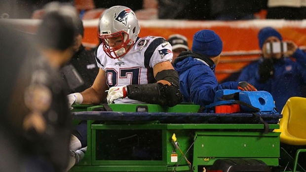 Rob Gronkowski carted off field