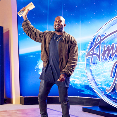 Kanye West Auditions for'American Idol' Kim Kardashian Cheers Him On Watch