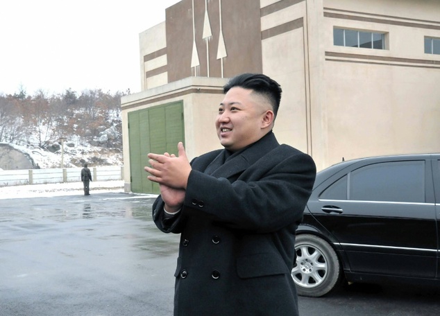 North Korean leader Kim Jong Un visits the Sohae Space Center in Cholsan County North Phyongan Province to meet scientists and technicians in 2012