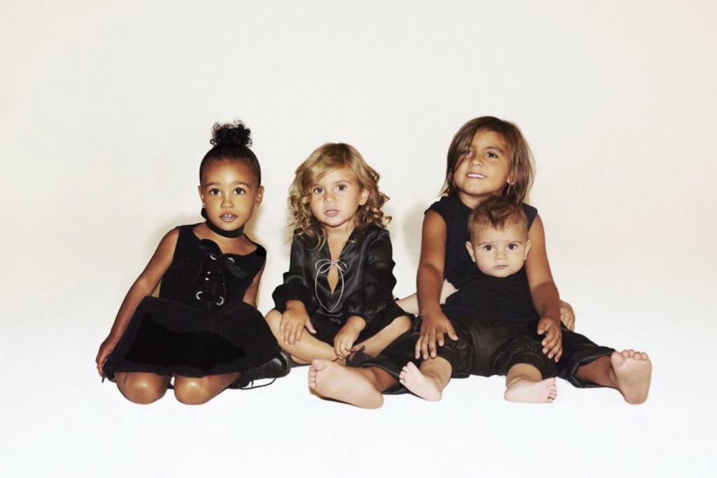 North West, Mason Disick, Penelope Disick and Reign Disick Star in the 2015 Kardashian Christmas Card