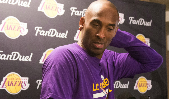 Kobe Bryant meets the media in Philadelphia