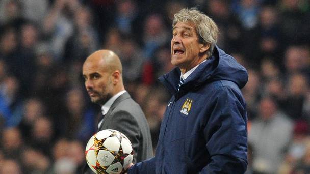 Manchester City boss Manuel Pellegrini right expects Pep Guardiola left to one day manage in the Premier League