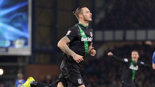 Marko Arnautovic celebrates after scoring the winner