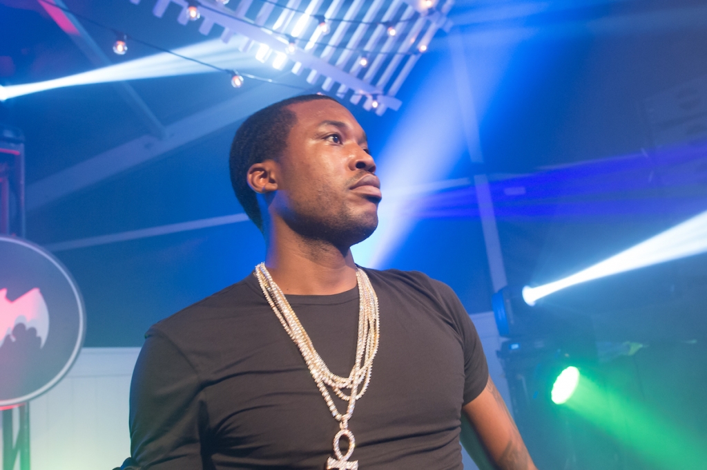 Meek Mills performs during the Bacardi untamable house party