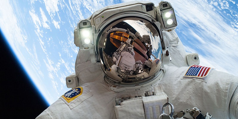 Mike Hopkins a NASA astronaut and the flight engineer for Expedition 38 takes a spacewalk on Dec. 24 2013