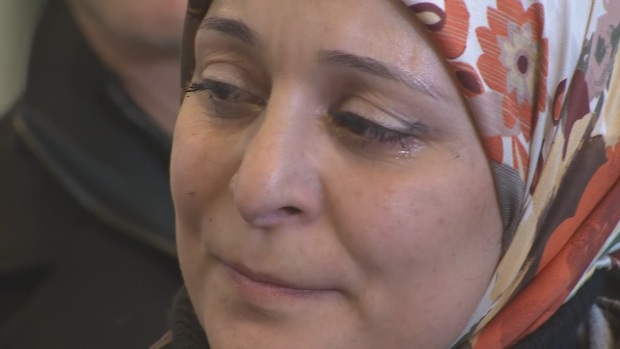 Mohammed Kurdi's wife at Vancouver International Airport YVR