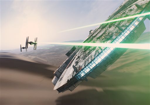 Lucasfilm shows a scene from the new film'Star Wars The Force Awakens. The movie releases in U.S. theaters on Dec. 18 2015