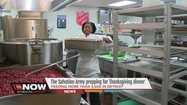 Salvation Army prepping to provide Thanksgiving dinner for more than 5,500 people in Detroit.        WXYZ