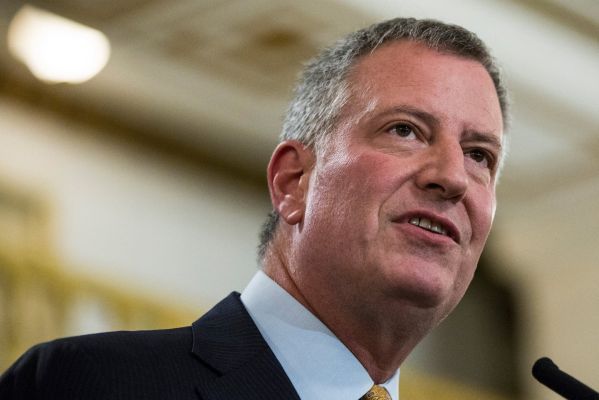 New York City Mayor Bill de Blasio plans