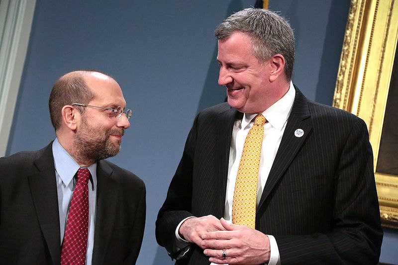 Mayor Bill de Blasio announces the appointment of Steve Banks as commissioner of the Human Resources Administration on Friday