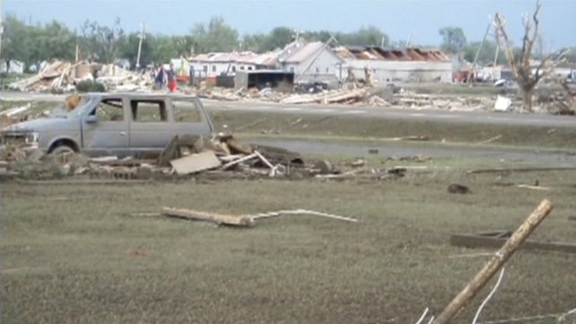 Nebraska landscape destroyed by the weather