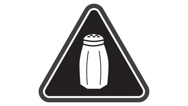 New York City will require chain restaurants to post this warning sign next to high-sodium items on their menus starting Dec. 1 2015