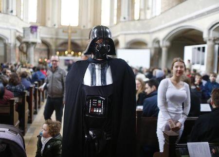 UK-FILM-STARWARS-GERMANY-CHURCH:German church hosts galactic service to celebrate Star Wars release