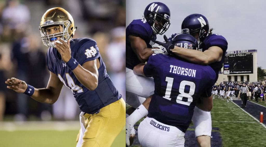 Northwestern and Notre Dame will head to New Year's Day Bowl games this season