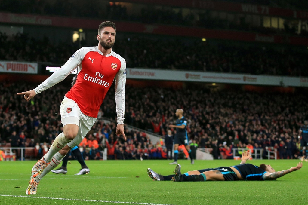 Olivier Giroud scored Arsenal's second goal