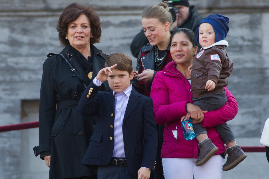 Margaret Trudeau with her grandchildren Hadrian and Xavier Trudau Ottawa Ont. on Nov. 4 2015. THE CANADIAN PRESS IMAGES  Lars Hagberg