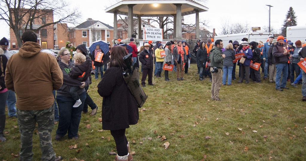 Open carry advocates were also on hand at the rally