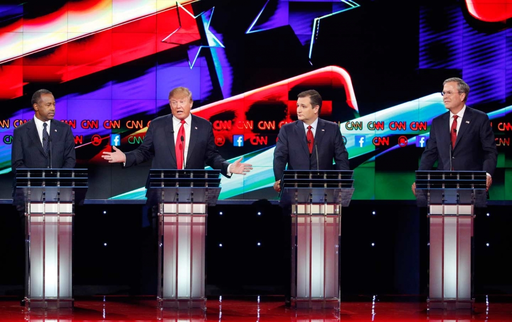 Opinion      GOP candidates talk terrorism national security at fifth Republican debate
     
     
       By Lindsey Rider