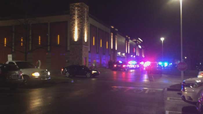 Our crew at the mall found heavy police presence outside the movie theater