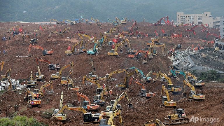 91 missing in Chinese industrial park landslide