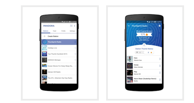 Pandora's Thumbprint Radio combines all your interests into a personal mega