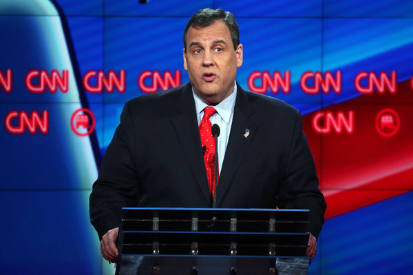 Chris Christie speaks during the CNN Republican presidential debate on Dec. 15 2015 in Las Vegas