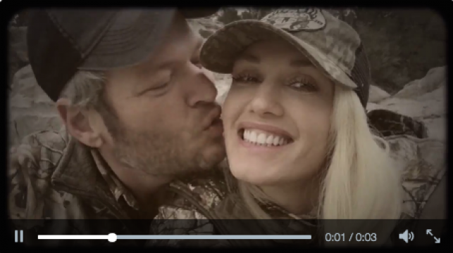 This vid of Blake Shelton kissing Gwen Stefani is disgustingly cute