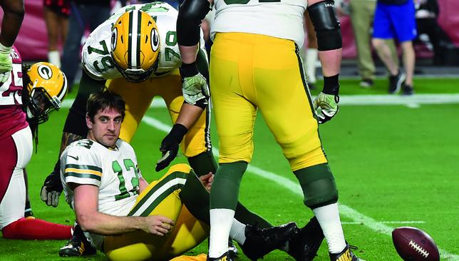 Down on his luck Aaron Rodgers