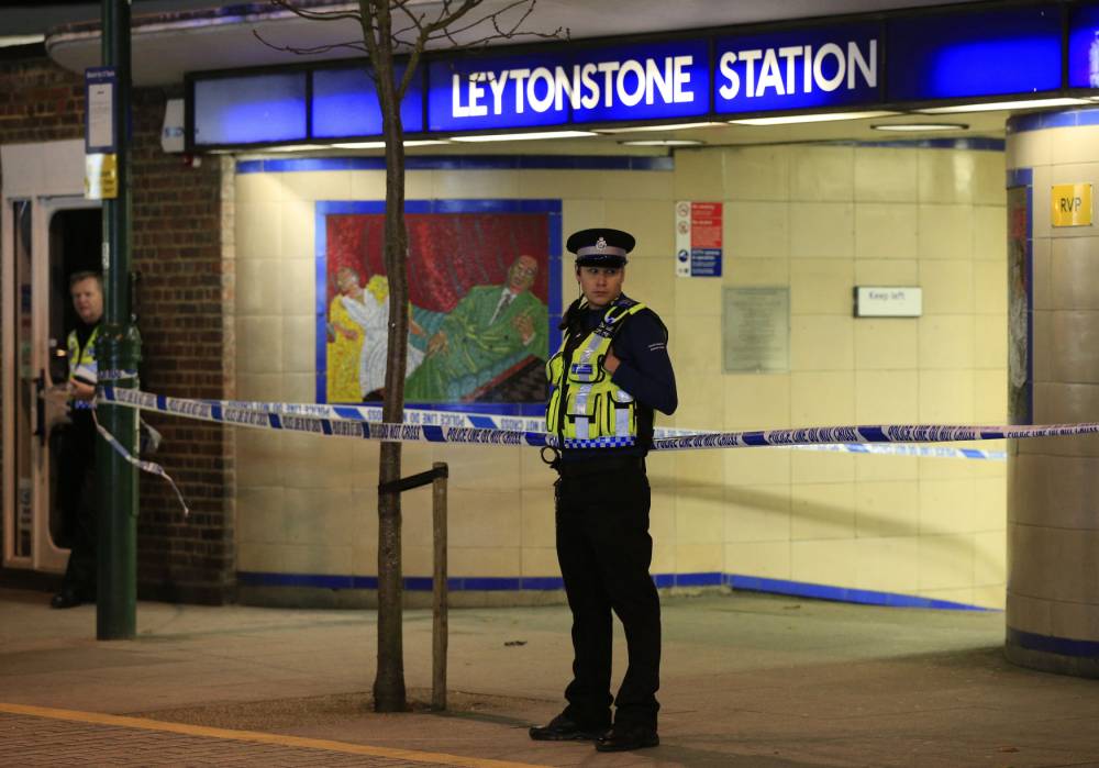 Police cordon off Leytonstone Underground Station in east London following a stabbing incident. PRESS ASSOCIATION