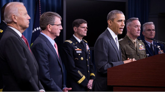 President Barack Obama on Monday touted the gains of an expanded air and ground campaign against Islamic State militants