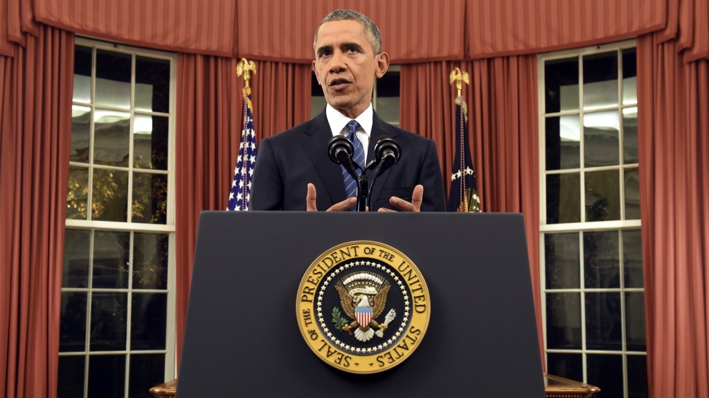 President Obama addressed the nation from the Oval Office at the White House on Sunday night