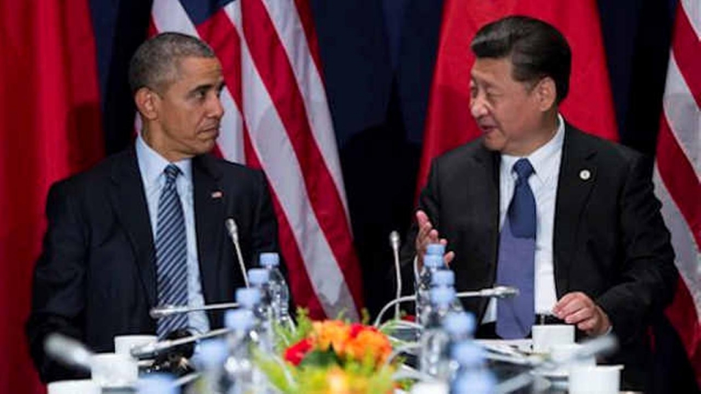 President Obama meets with Chinese President Xi Jinping at the climate change conference