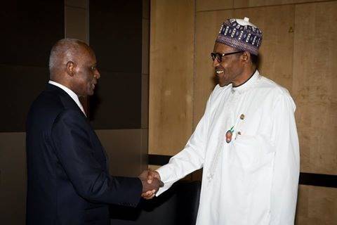 Presidents Buhari and Dos Santos