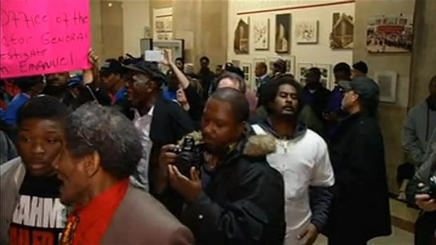 Protesters Flood City Hall Amid Mayor's Speech