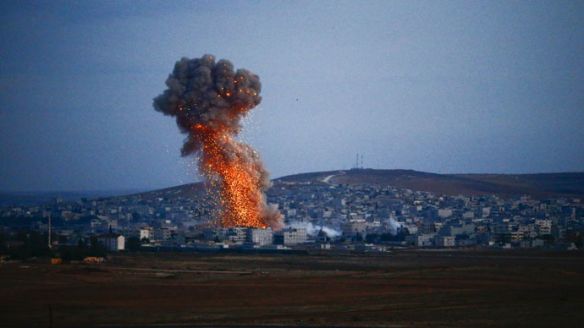 A U.S.-led airstrike against ISIS targets in Syria