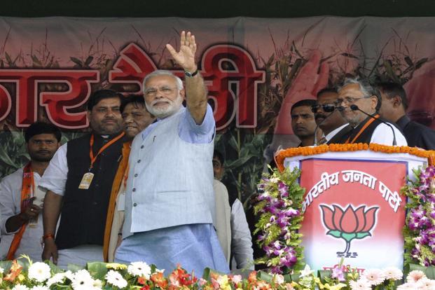 Modi made a brief appearance at the all-party meeting