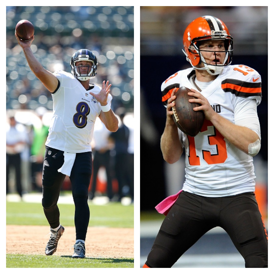 Baltimore Ravens quarterback Matt Schaub Cleveland Browns quarterback Josh McCown