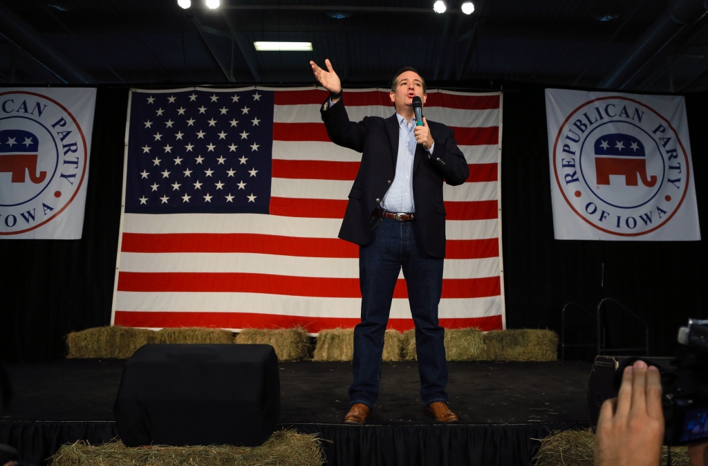 Sen. Ted Cruz R-Texas speaks at the Iowa GOP's Growth and Opportunity Party at the Iowa state fairgrounds in Des Moines on Oct. 31 2015