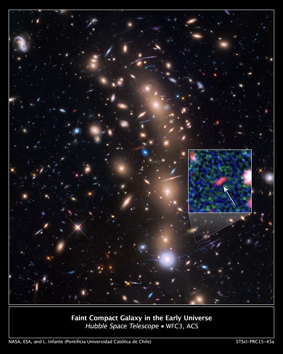 Researchers have spotted the faintest galaxy from the early universe