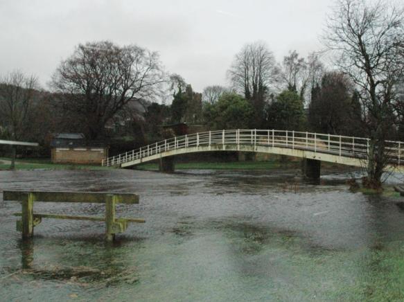 The swollen River Coquet in Rothbury earlier this month