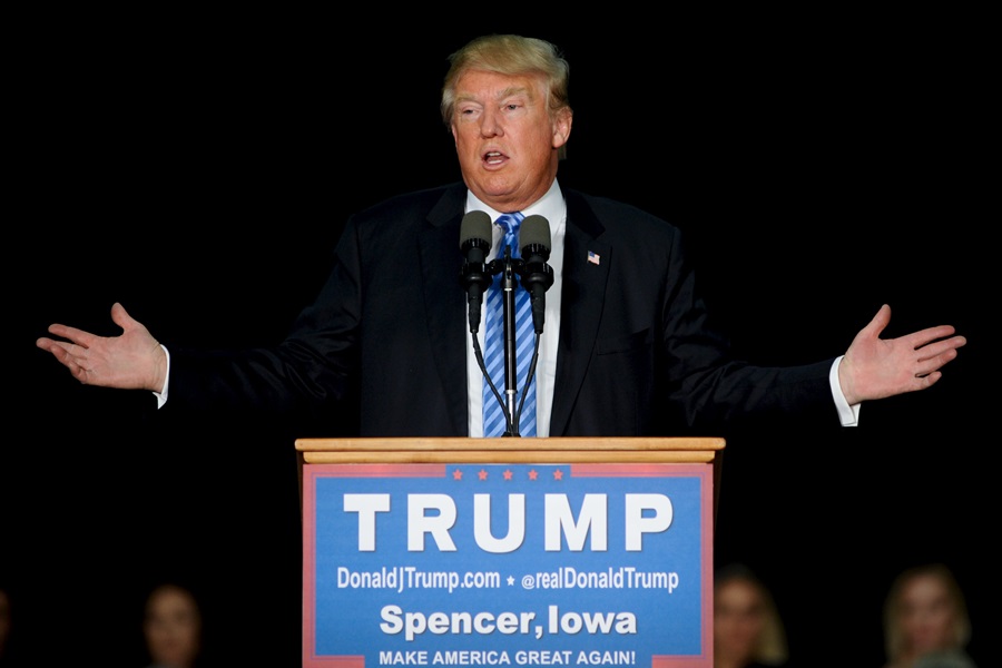 ReutersRepublican presidential candidate Donald Trump speaks during a campaign stop in Spencer Iowa on Dec. 5 2015