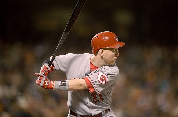 SAN FRANCISCO CA- SEPTEMBER 15 Todd Frazier #21 of the Cincinnati Reds bats against the San Francisco Giants in the top of the third inning at AT&T Park